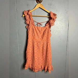 Saints and Secrets eyelet , low back, 100% cotton dress